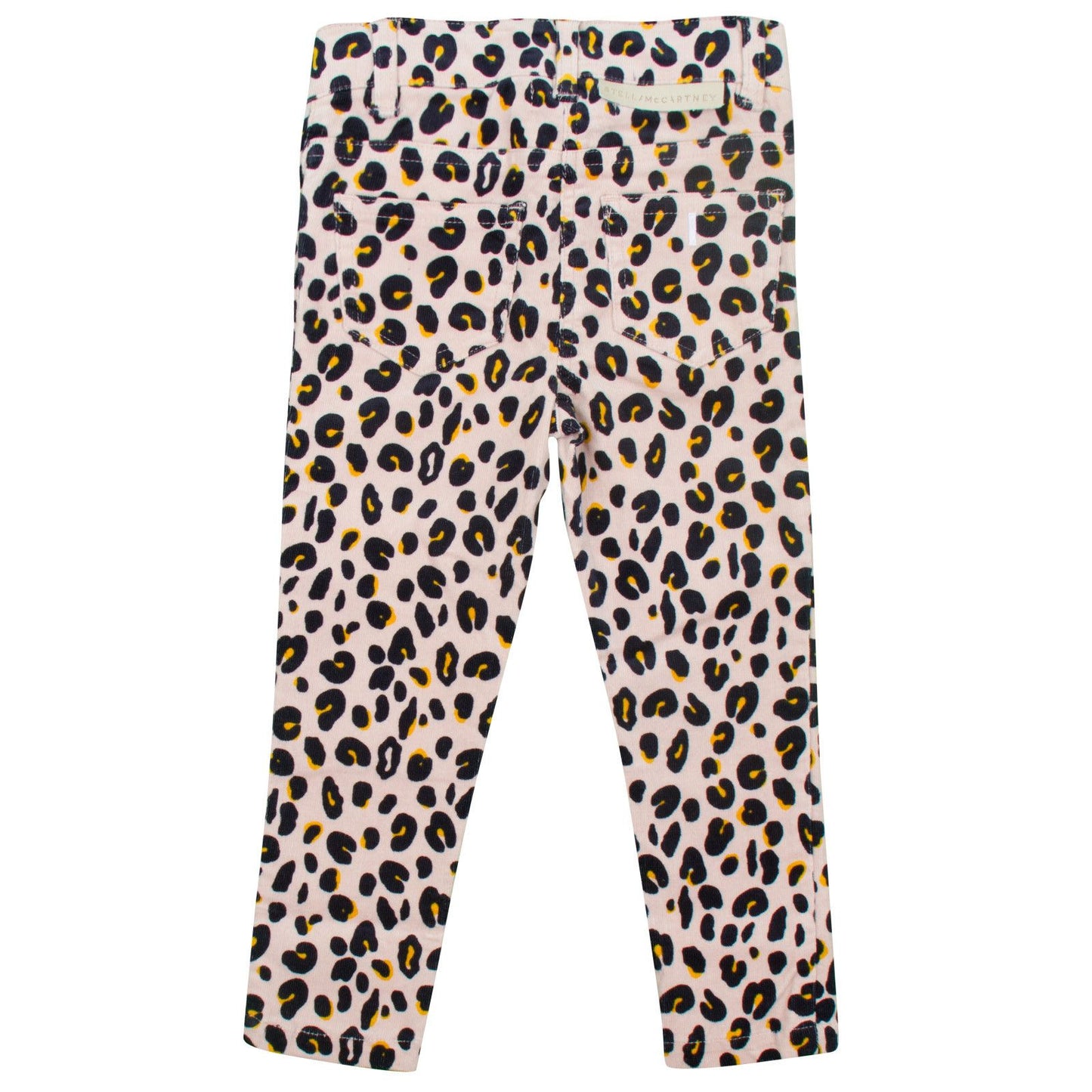 Nina Girls Pink Organic Black&Yellow Leopard Printed Jeans