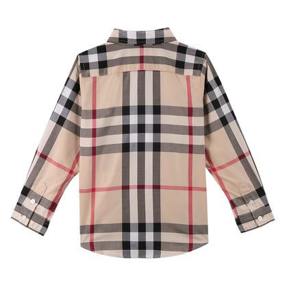 Boys Multicolor Classic Check Long Sleeve Shirt