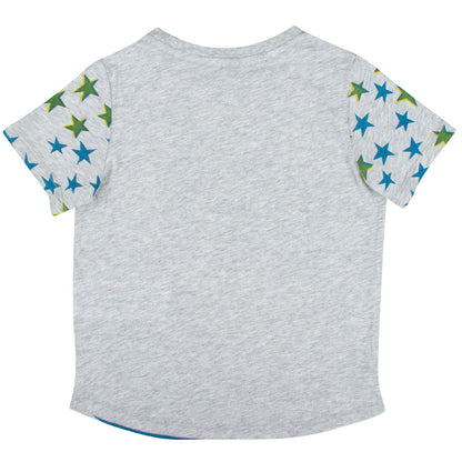 Arlo Girls Grey Sunshine&Clouds T-Shirt With Star Print