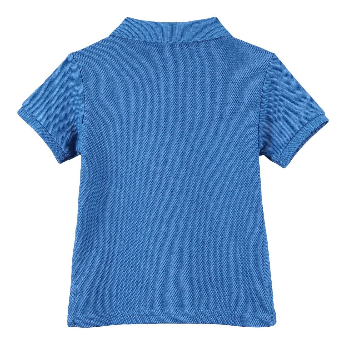 Baby Boys Light Blue Cotton Polo Shirt With Embroidered Logo
