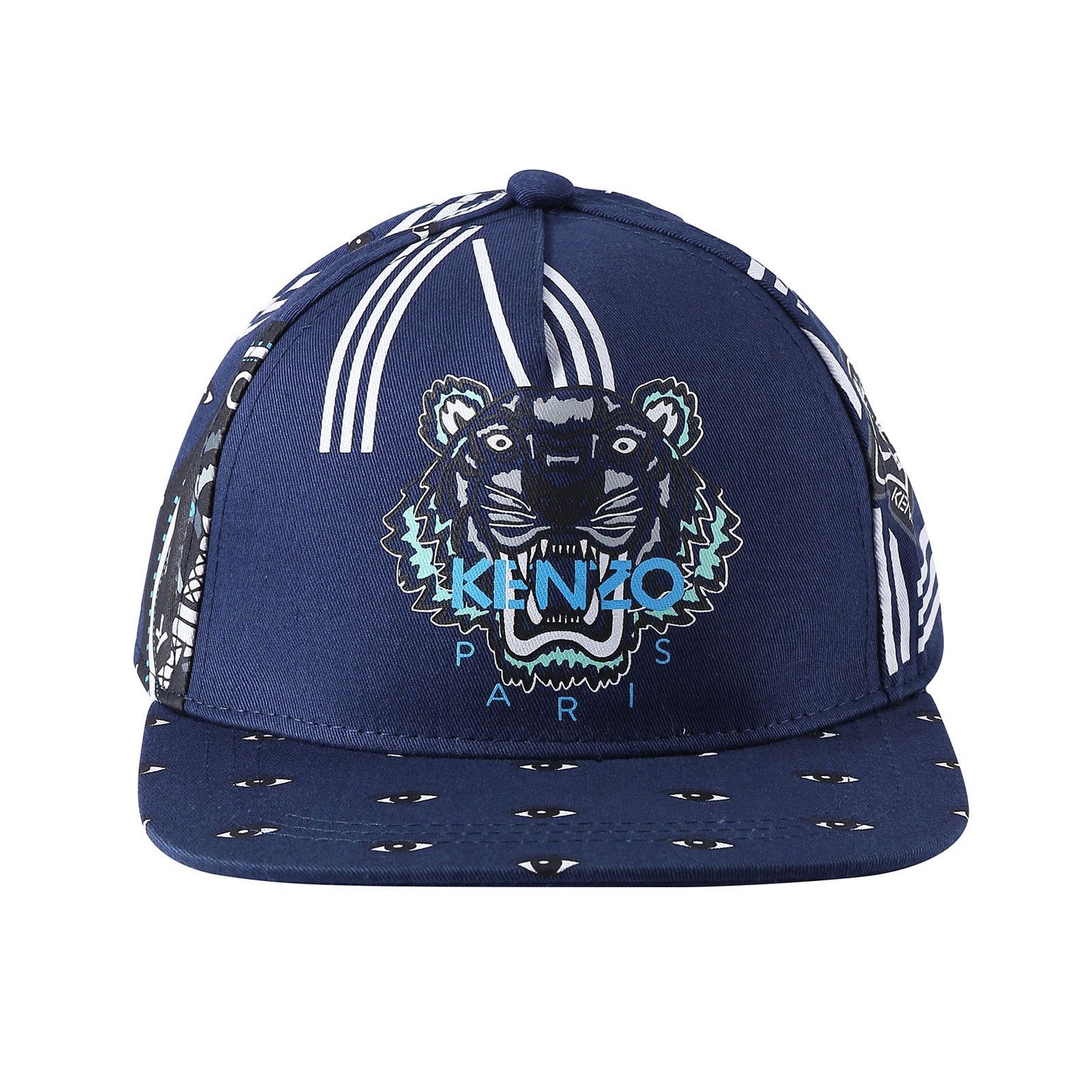 Boys Navy Blue Tiger Head Printed Cap