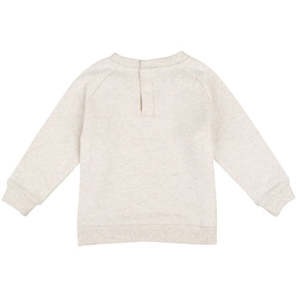 Billy Baby Grey Cotton Jersey Sweatshirt With Leopard Trims