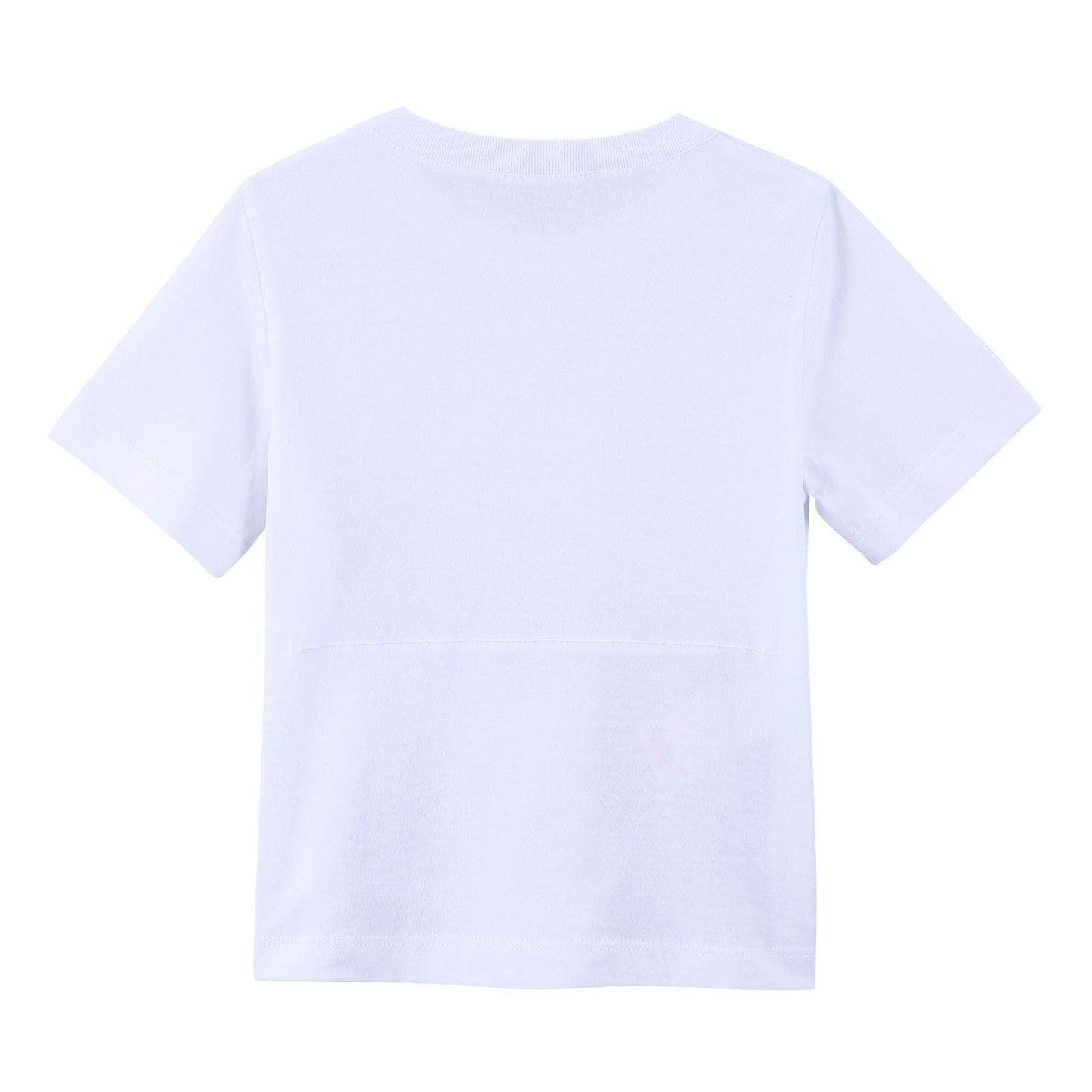 Girls White Fancy Printed Cotton Jersey T-Shirt