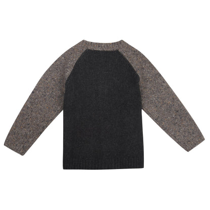 Baby Boys Grey Knitted Wool&Contton Cardigan