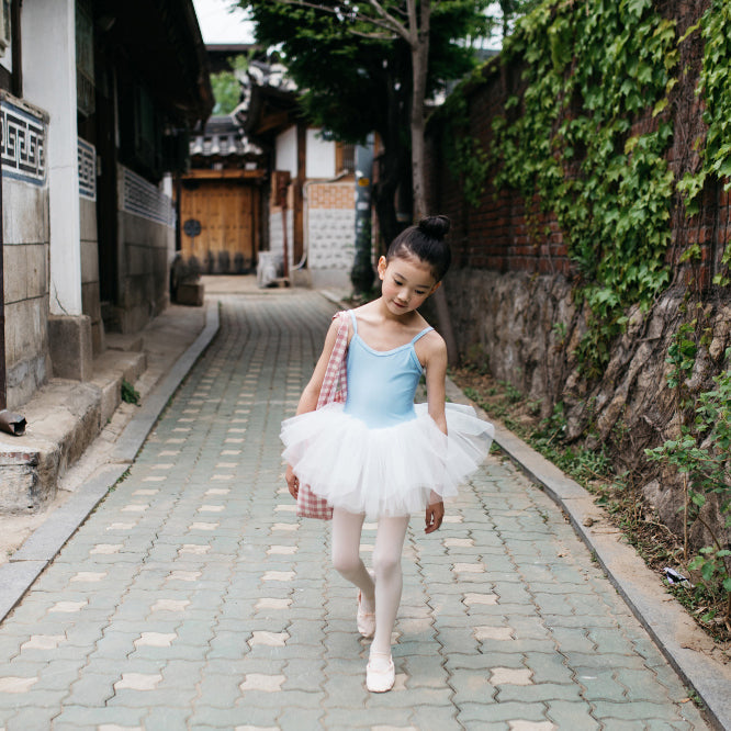 女童蓝色芭蕾舞连体衣