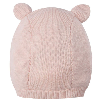 Chips Baby Girls Pink Wool&Cashmere Balaclava With Ears