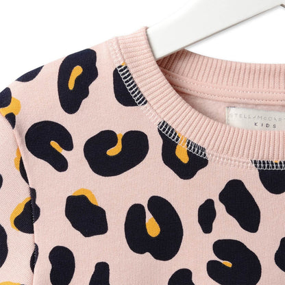 Betty Girls Pink Leopard Printed Sweatshirt