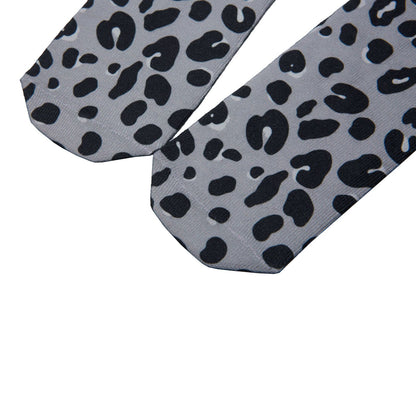 Trumpet Baby Pink&Grey Leopard Printed Socks