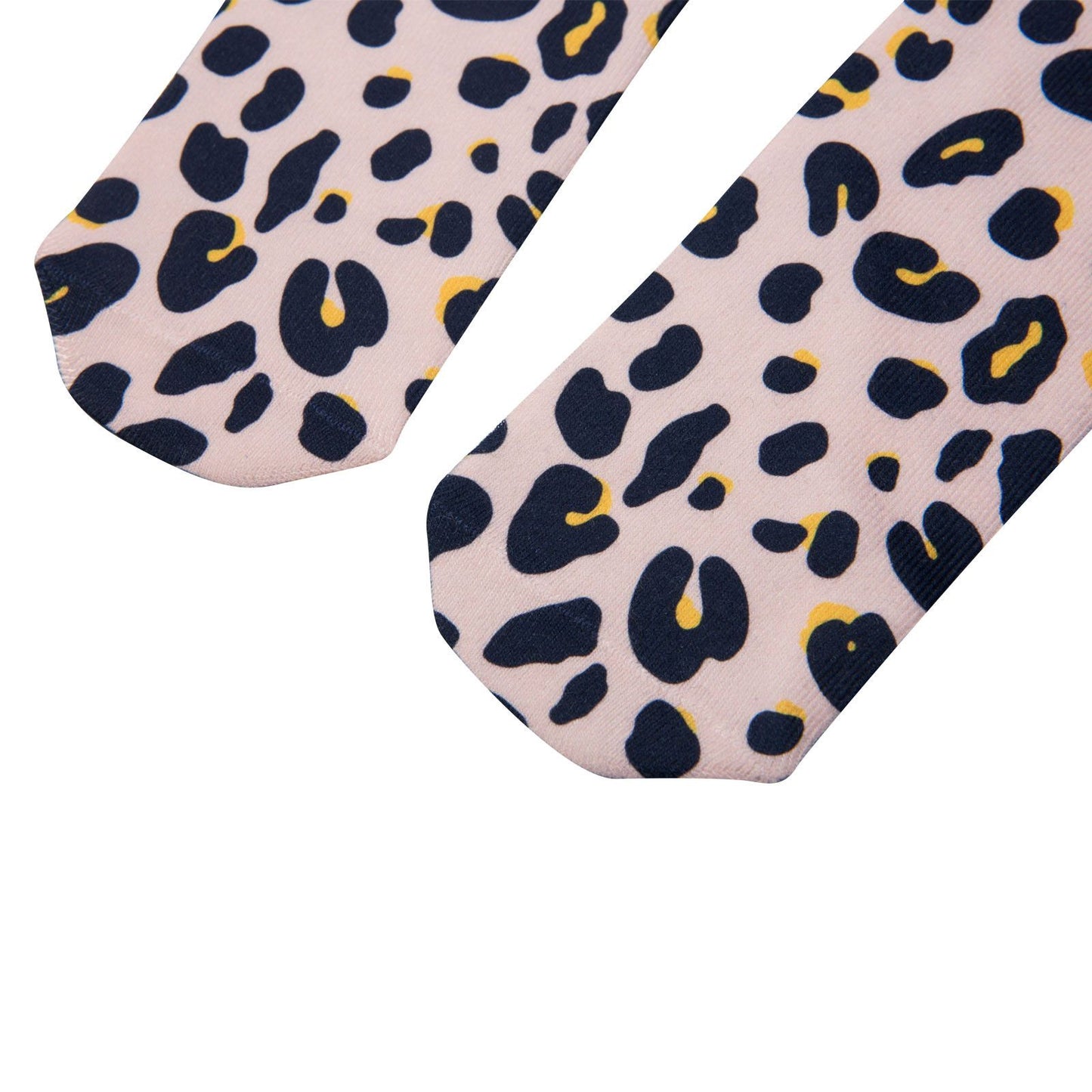 Trumpet Baby Pink&Grey Leopard Printed Socks