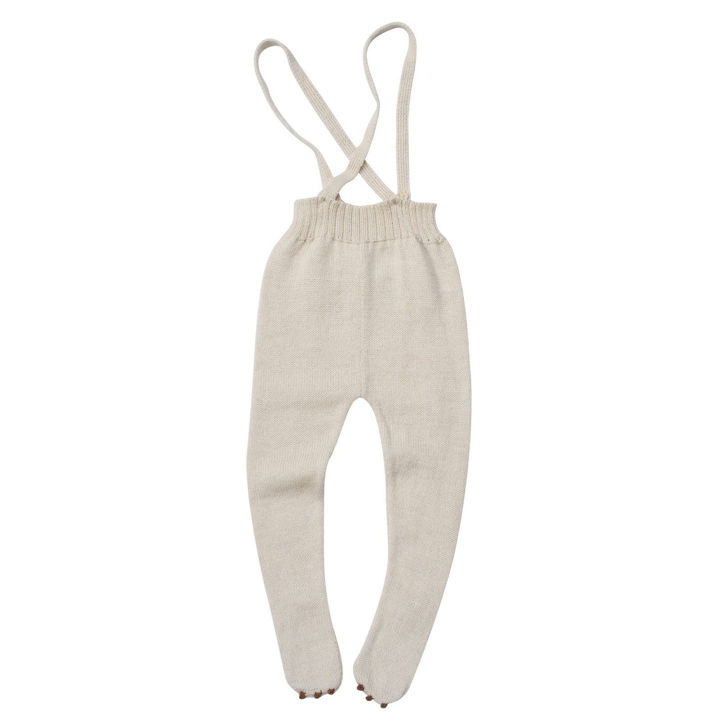 Baby White  Alpaga Wool Footie Suspender Trouser