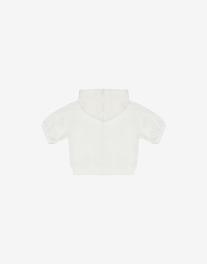 Girls Ivory Teddy Zip Sweatshirt
