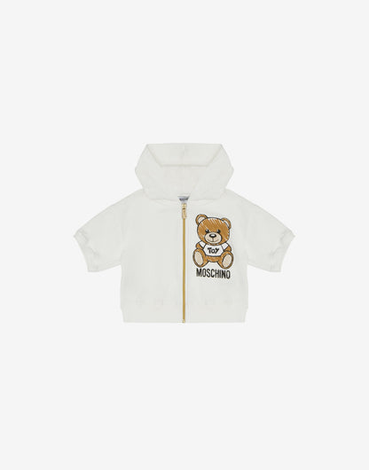 Girls Ivory Teddy Zip Sweatshirt