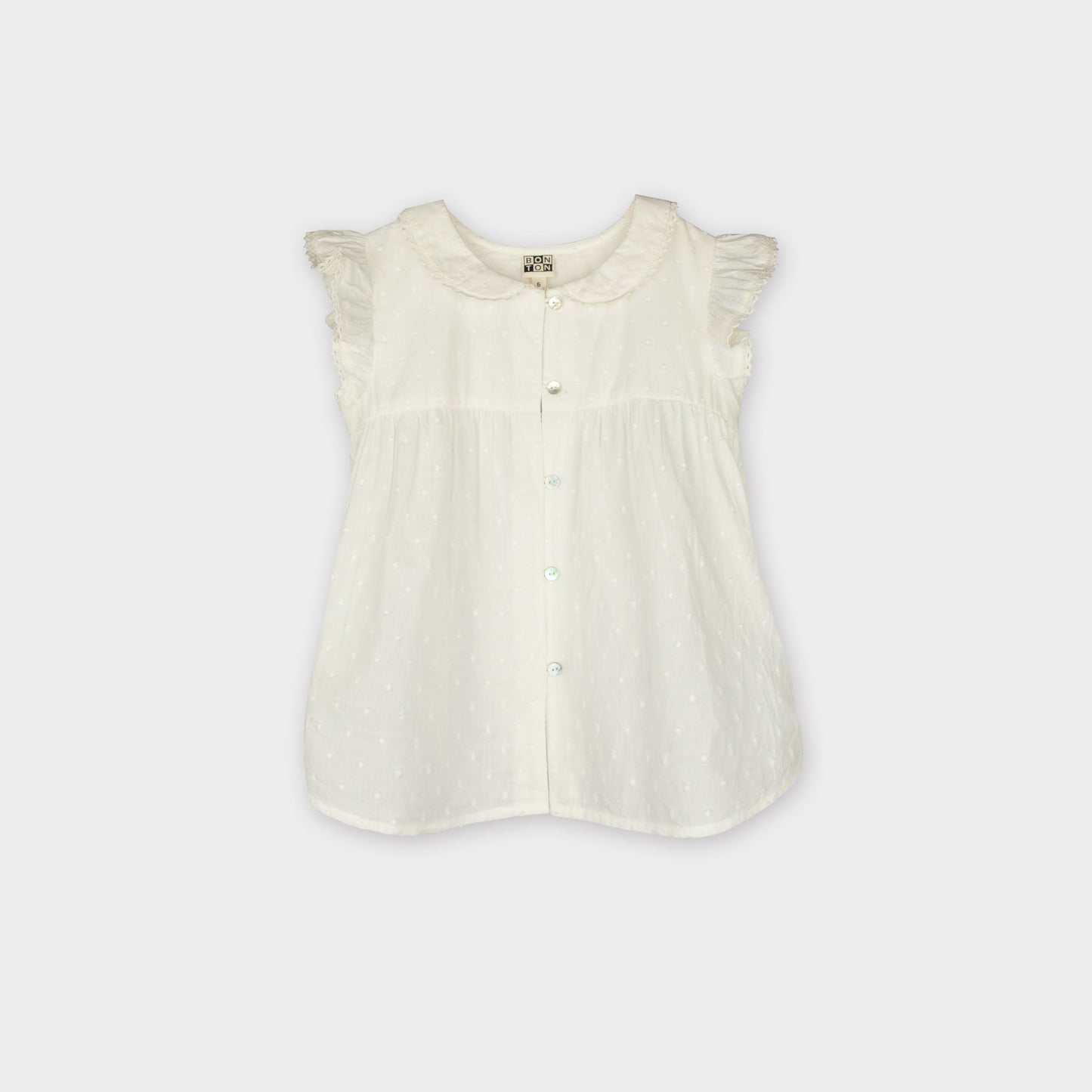 Girls White Cotton Top