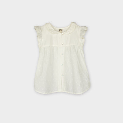 Girls White Cotton Top