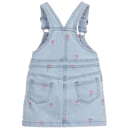 Baby Girls Blue Embroidered Dress