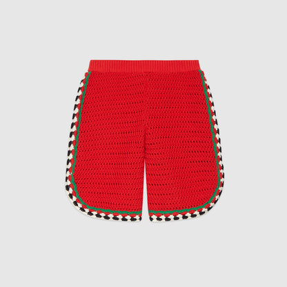Girls Red Lace Shorts