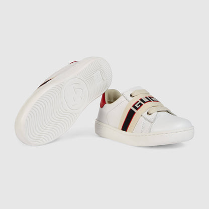 Baby White Logo Leather Shoes