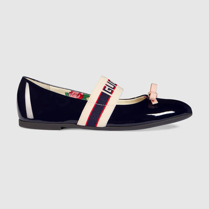 Girls Black Logo Shoes
