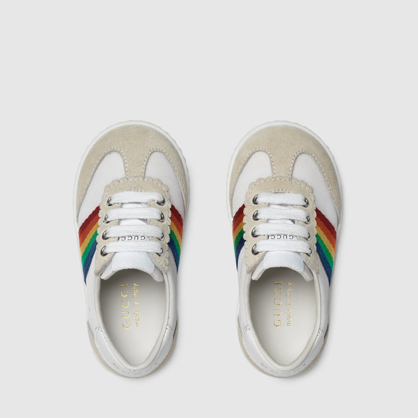 Baby White & Chromatic Stripes Shoes