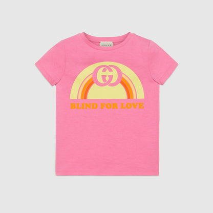 Girls Pink Cotton T-shirt