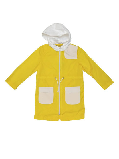 儿童黄色连帽外套