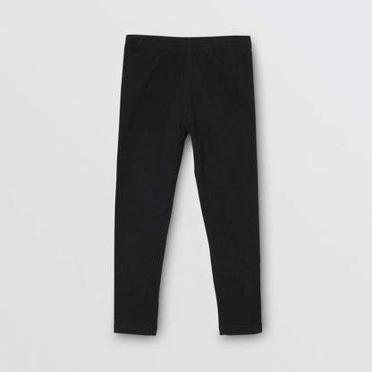 Girls Black Cotton Leggings