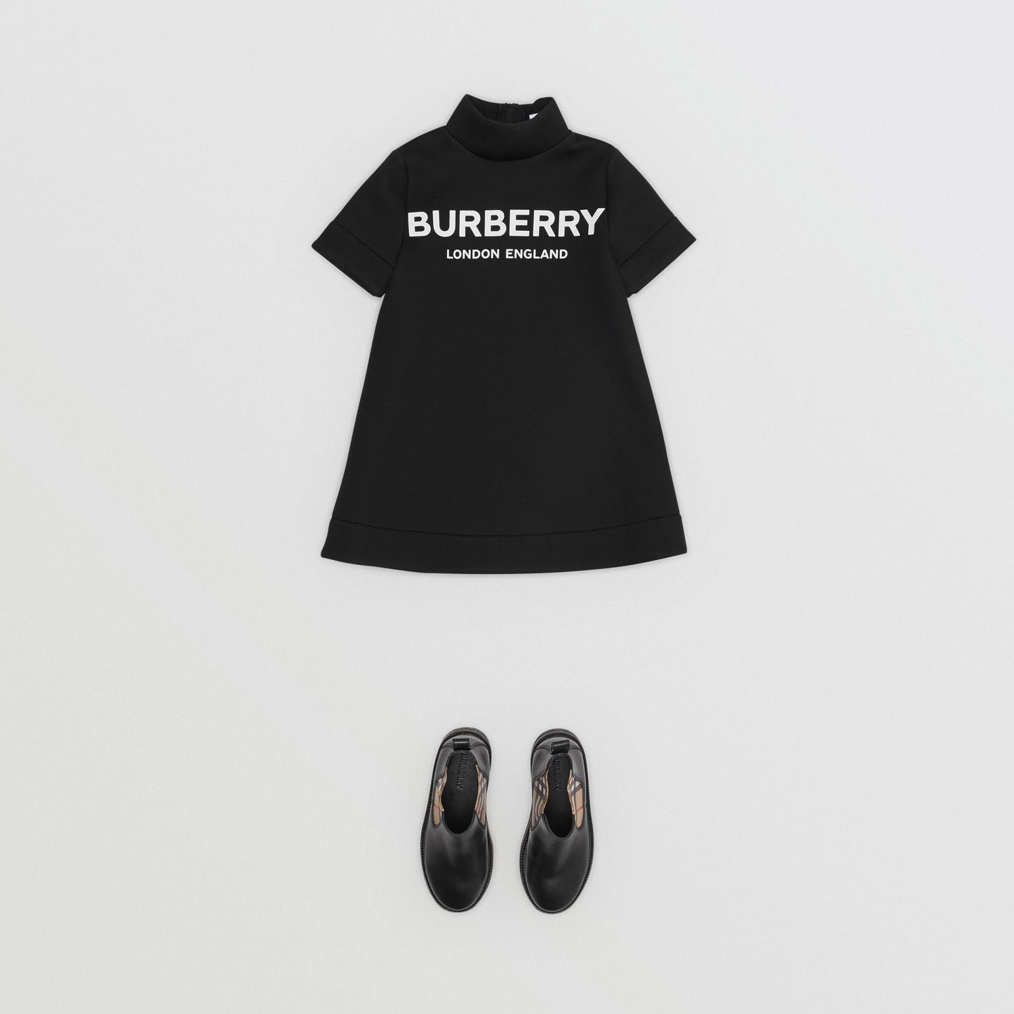 Girls Black Logo Jersy Dress