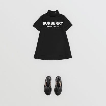 Girls Black Logo Jersy Dress