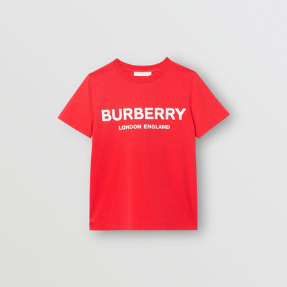 Boys & Girls Red Logo Cotton T-shirt