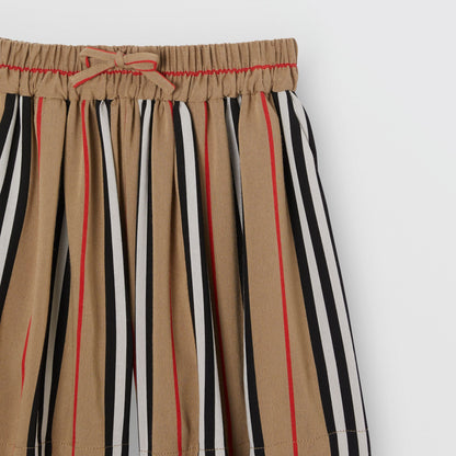 Girls Archive Beige Stripes Shorts