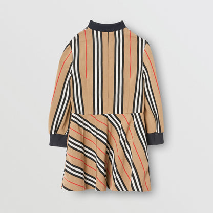 Girls Archive Beige Stripes Dress