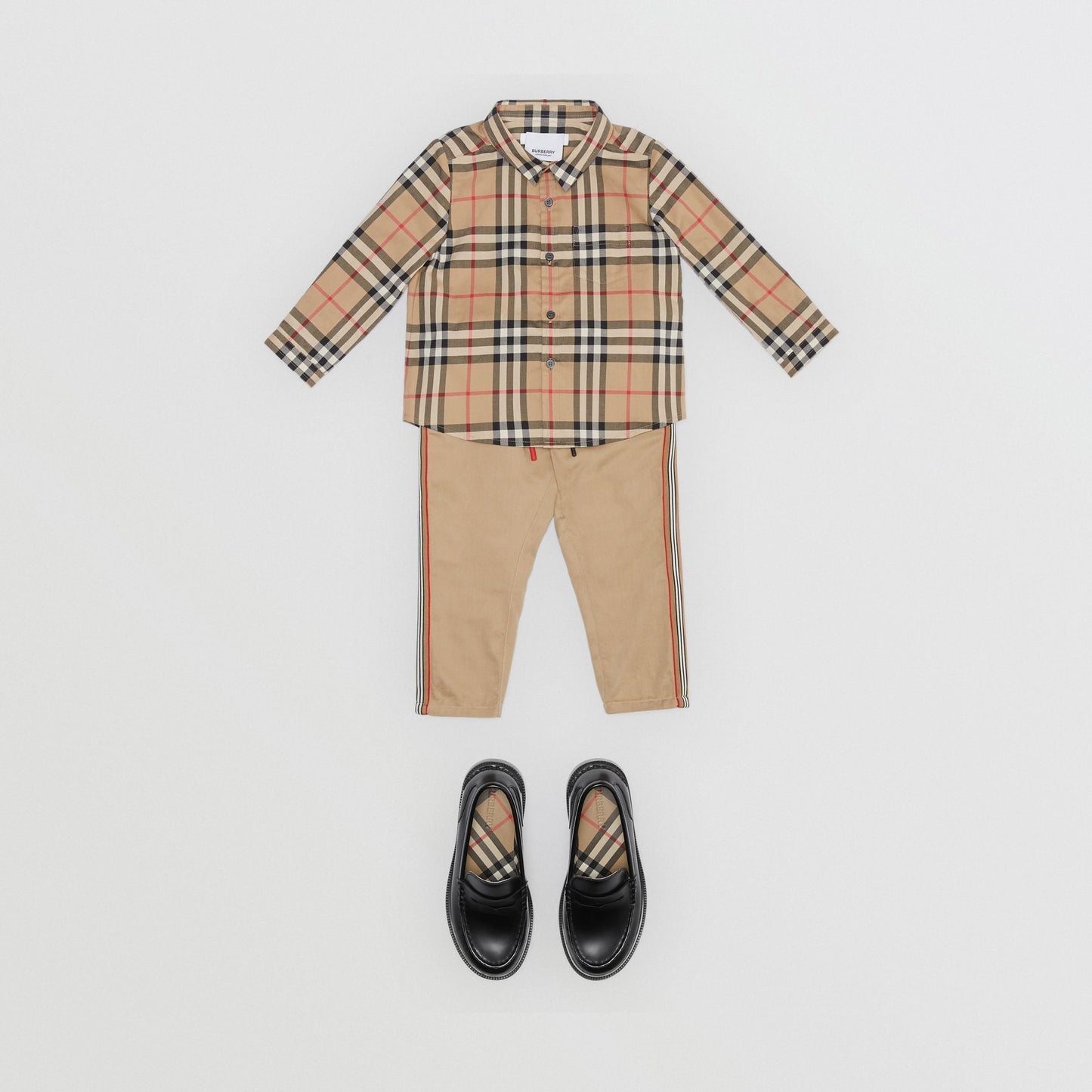 Baby Boys Archive Beige Cotton Shirt