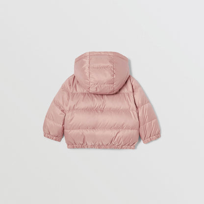 Baby Girls Pink & Archive Beige Reversible Padded Down Jacket