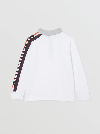 Boys White Cotton Polo Shirt