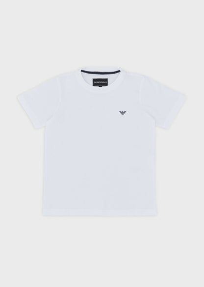 Boys White Cotton T-shirt