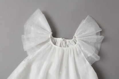 女童白色星光礼服裙