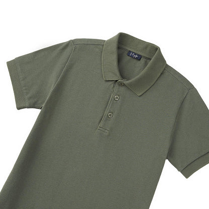 男童深绿色棉Polo衫