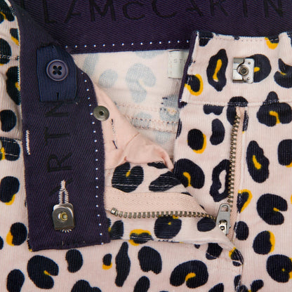 Nina Girls Pink Organic Black&Yellow Leopard Printed Jeans