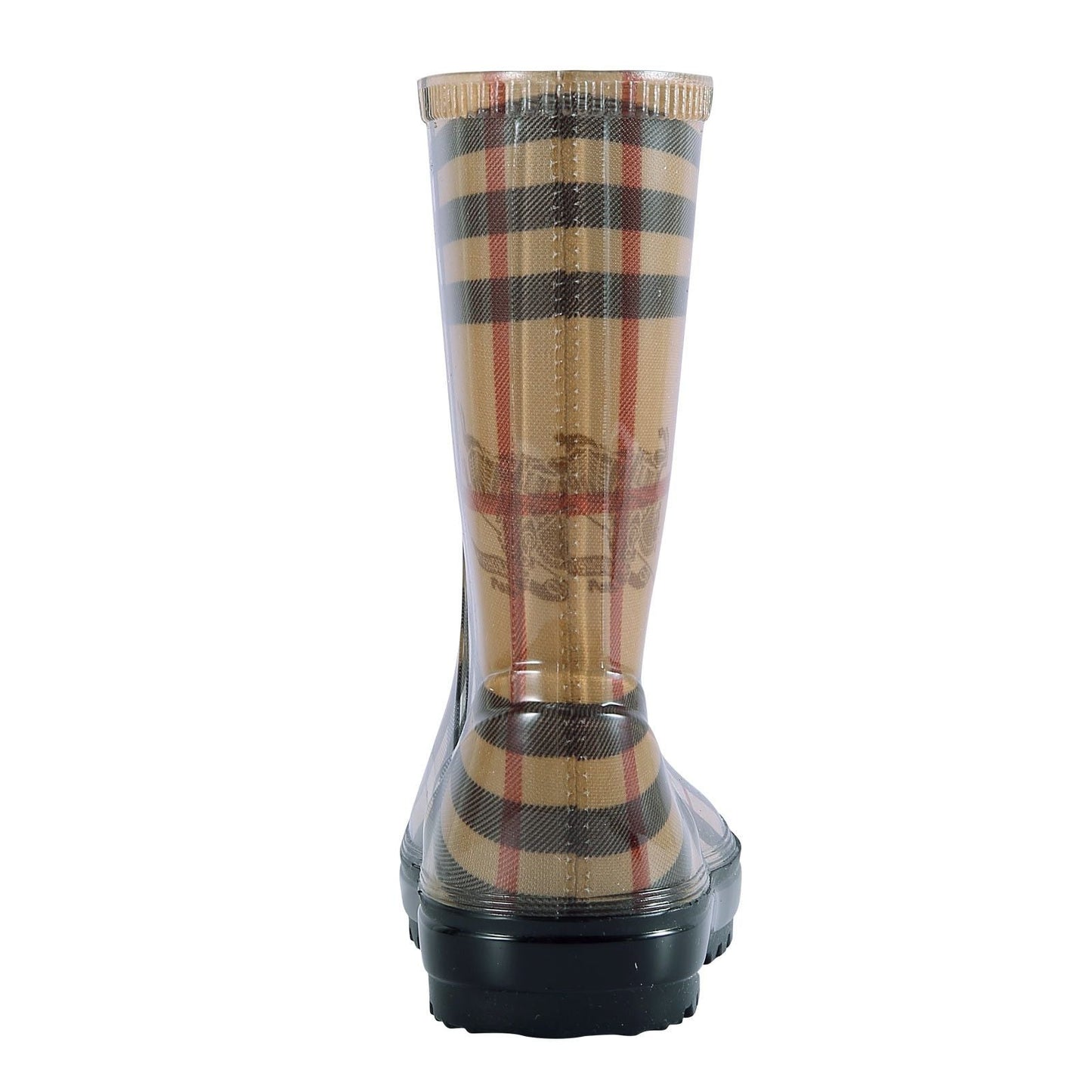 Baby Beige Check Rain Boots