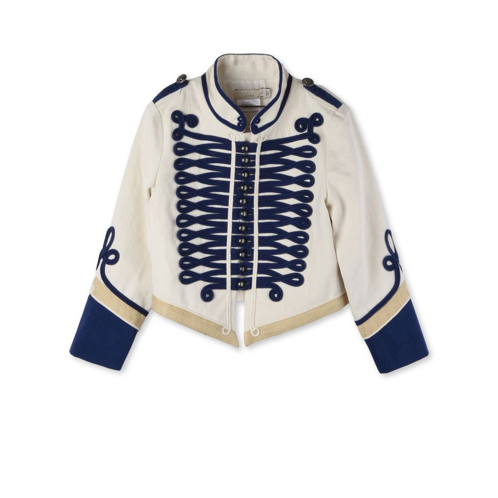 Boys White Knot Trims Tops