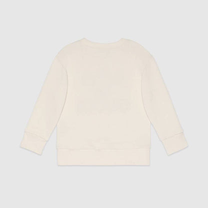 Boys White Tennis Cotton Sweatshirt