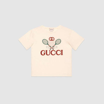 Boys Ivory Tennis Cotton T-shirt