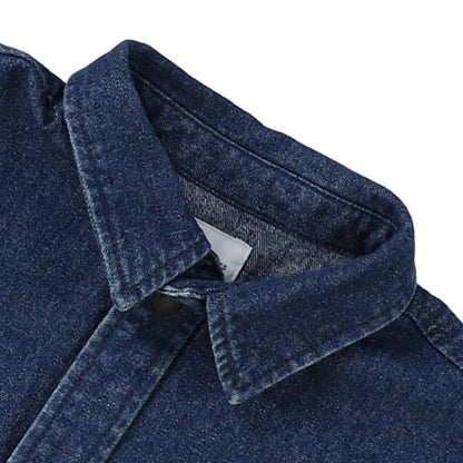 儿童蓝色牛仔衬衫