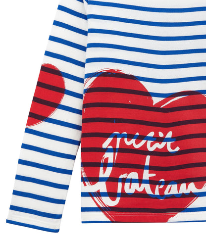 Girls White & Blue T-shirt