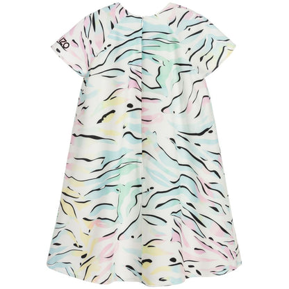 Girls Pink & Green Pleated Dress