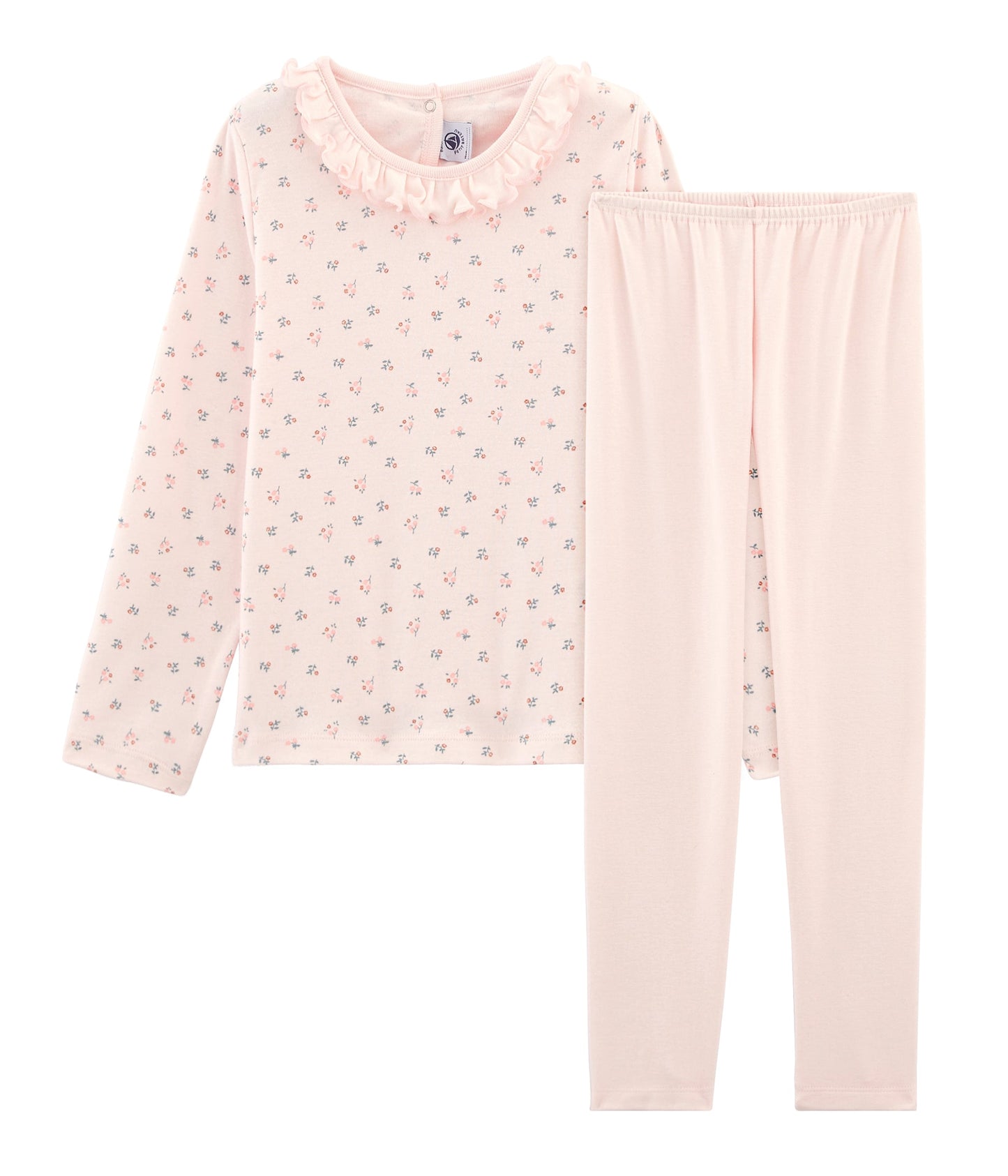 Girls Light Pink Cotton Pyjama