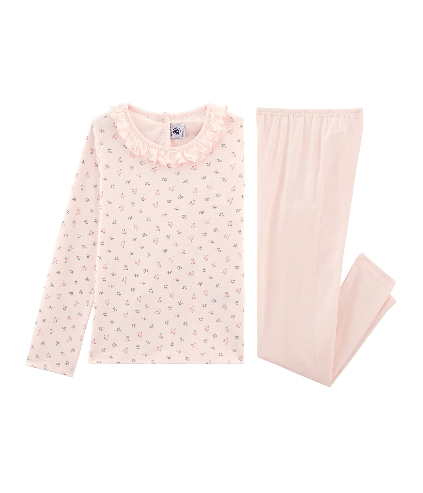 Girls Light Pink Cotton Pyjama