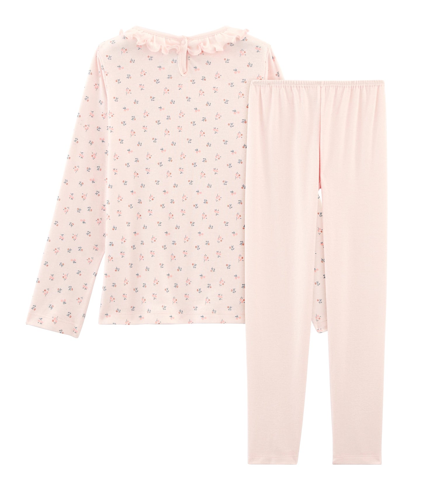 Girls Light Pink Cotton Pyjama