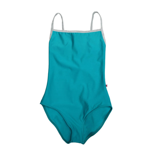 女童青色"Daniela/N-Cyan/CV-Silver"芭蕾舞连体衣