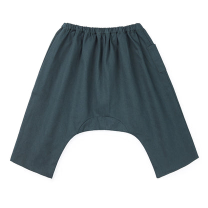 婴儿深灰色棉长裤